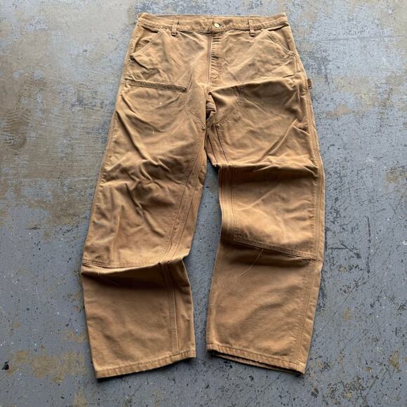 Vintage Carhartt B01 BRN Tan Double Knee Pants - Picture 1 of 7